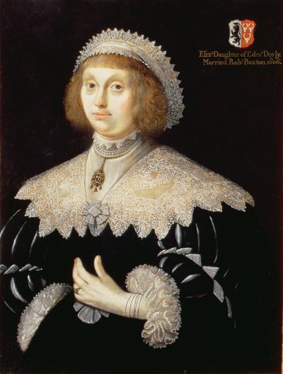 Portrait de Margaret Conyers (Mme John Buxton de Tibenham) c.1640 - English School